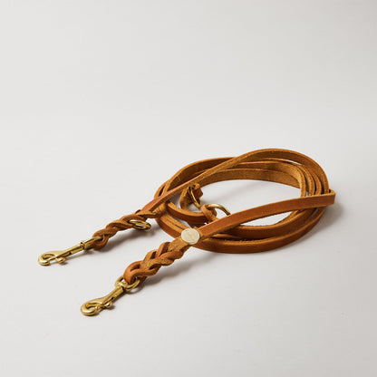 Lederleine PURE 250 cm, COGNAC (Umhängeleine)