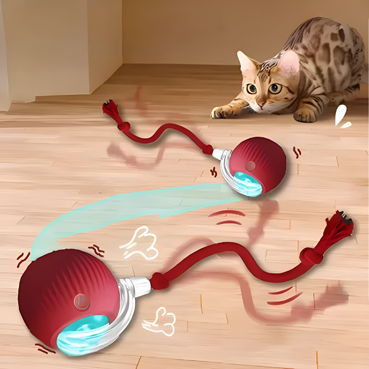 Catfri® CatBall: Automatisk Interaktiv Sjov Kat Jage Bold